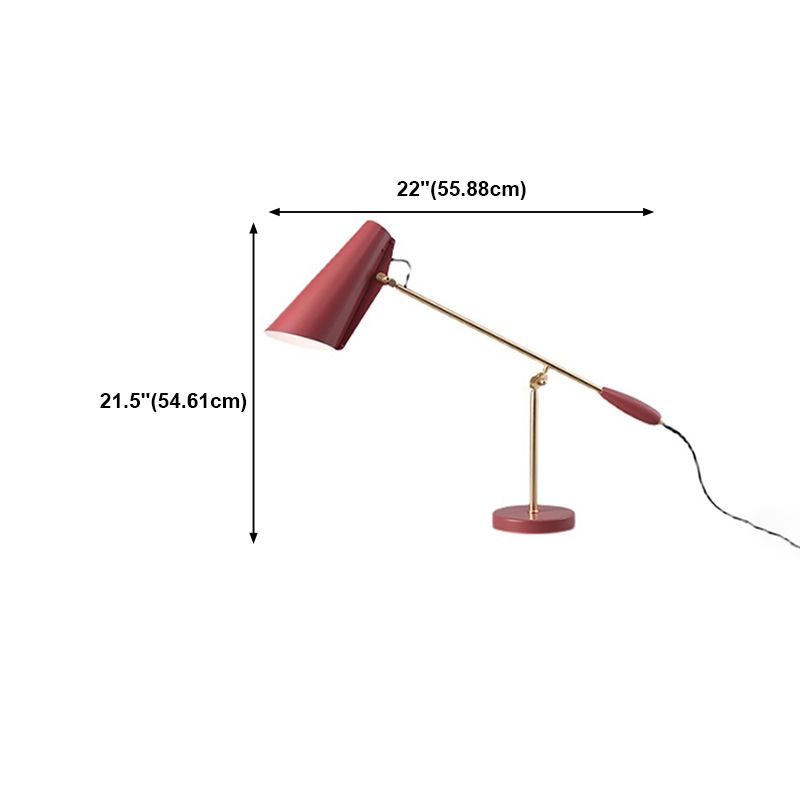 1-Light Geometric Night Table Lamp Modern Style Metal Table Lamp