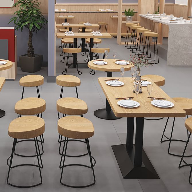 Industrial Style Dining Room Table Home Kitchen Dinner Furniture with Metal Base