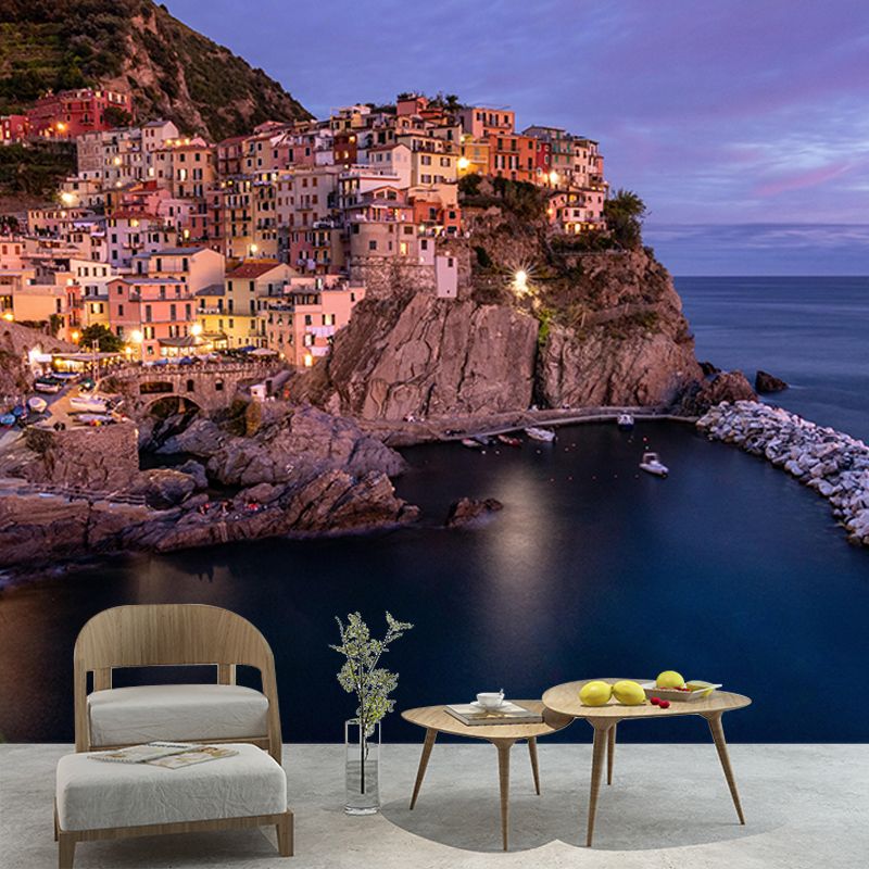 Environment Friendly Resistant Mural Wallpaper Village Living Room Wall Mural