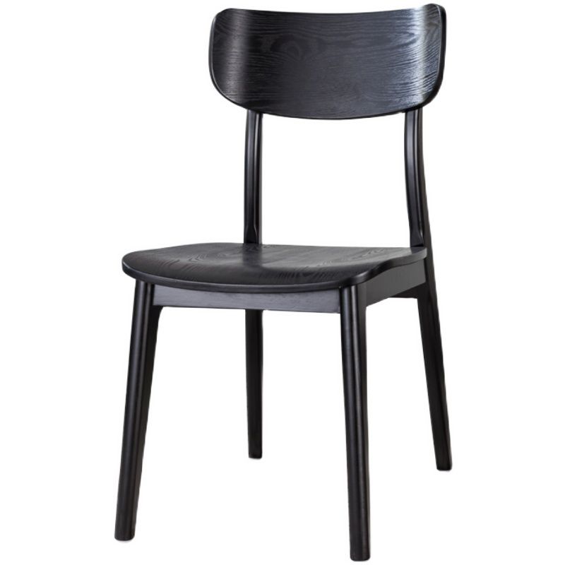 Wood Industrial Style Dining Chair Indoor-Outdoor Open Back Dining Side Chair