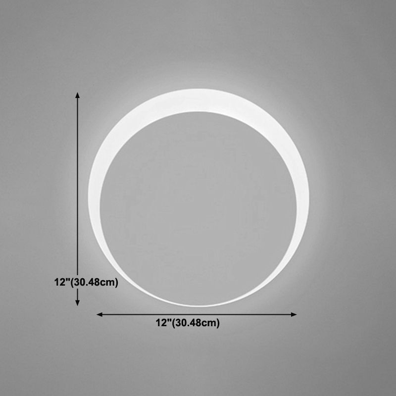 Runde Schatten Metall Wandleuchter moderner Stil Ein leichtem Lichtmontage Licht in Weiß