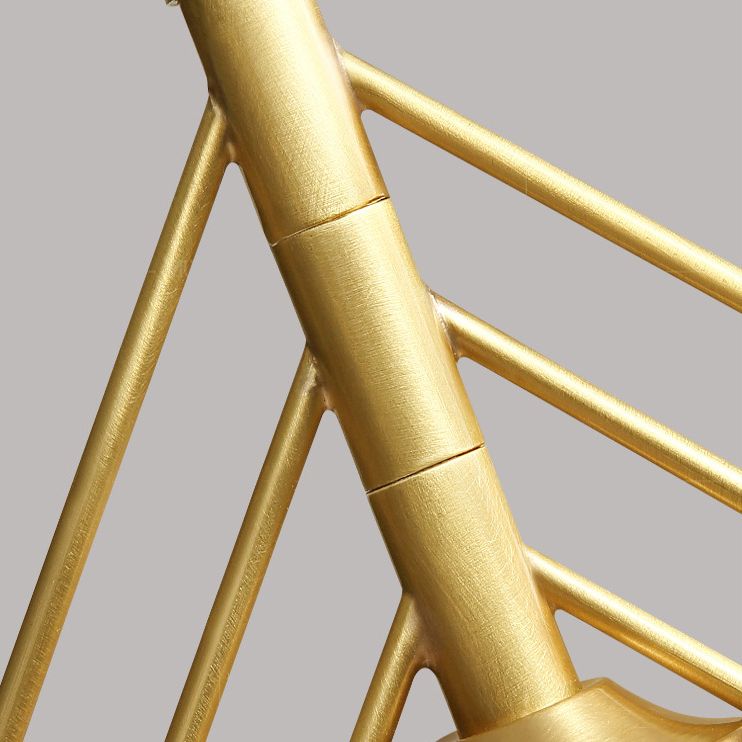 Lumière suspendue cylindrique postmoderne 1 Bulbes Pendant en métal en or pour le restaurant