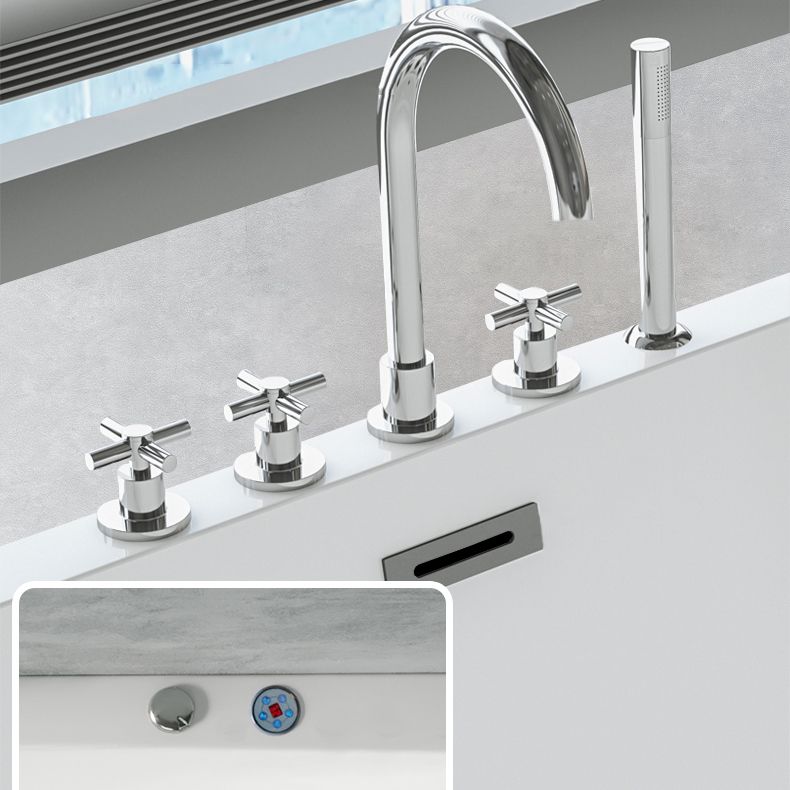 Rectangular Freestanding Back to Wall Bathtub Modern Acrylic-Fiberglass Bath Tub