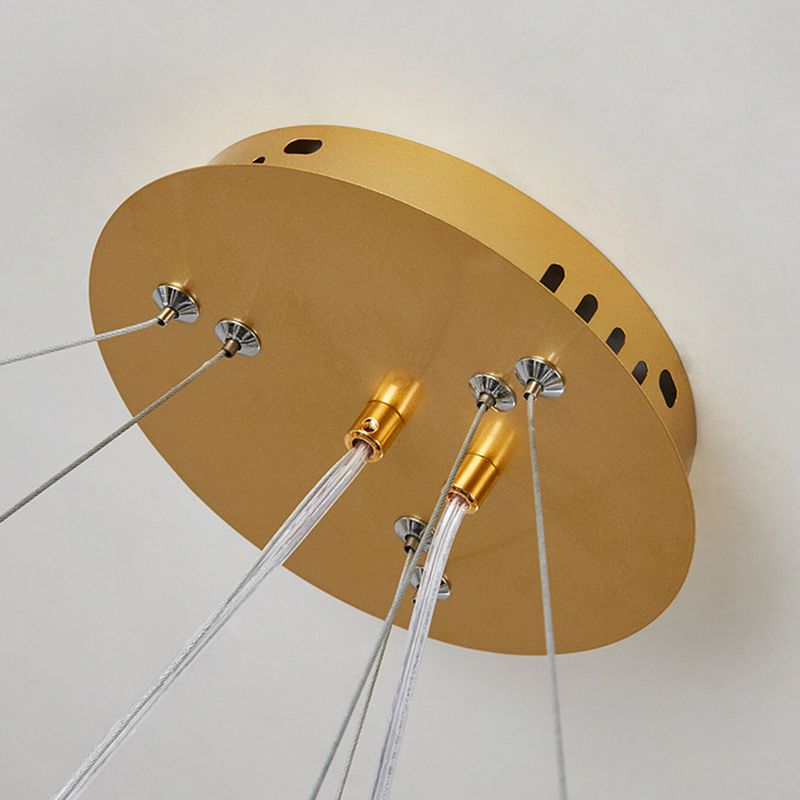 Klarer und gefrosteter Glas -Modo -Suspension Licht minimalistischer Kronleuchter für Wohnzimmer