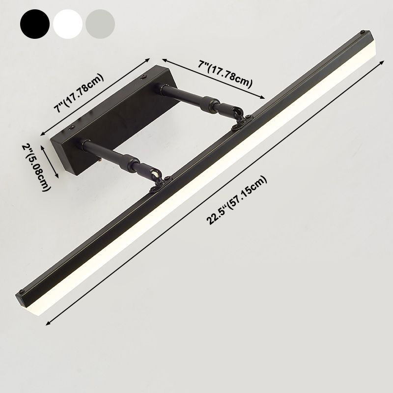 Metal Strip Extendable Wall Lamp Modern Colorful LED Mirror Light for Bathroom