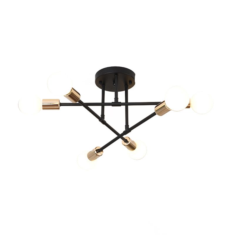 Modern Sputnik Shape Flush Mount Light Fixtures Metal Flush Mount Ceiling Light