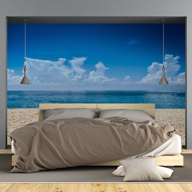 Oversized Sea Mural Wallpaper Modern Style Photography Wall Decor for Home