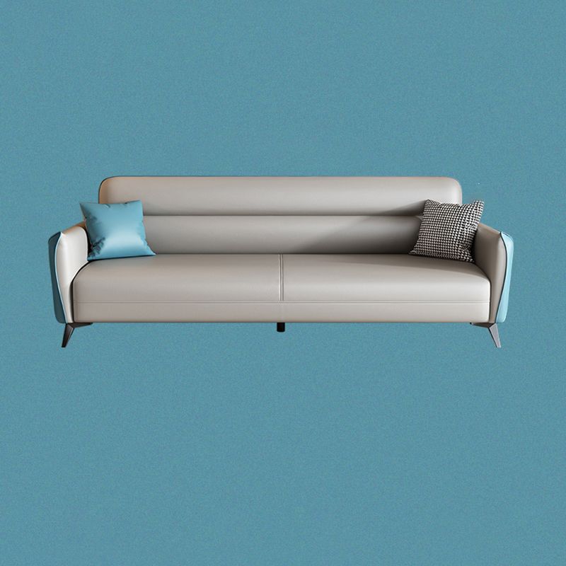 32.3" H 3-seater Faux Leather Square Arm Sofa for Living Room with storage