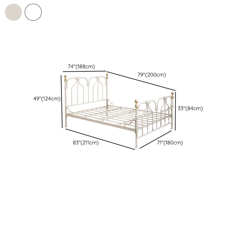 Contemporary Standard Bed with Open-Frame Headboard Kids Bed