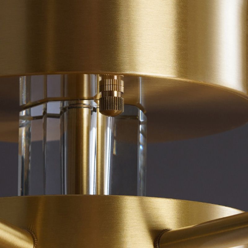 Contemporary Tapered Flush Light Fixture Crystal Flush Mount Ceiling Fixture in Gold