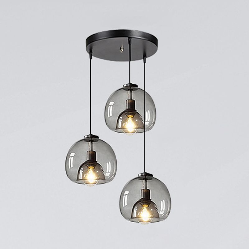 Glass Kitchen Island Pendant Modern Ceiling Fixture for Dining Room