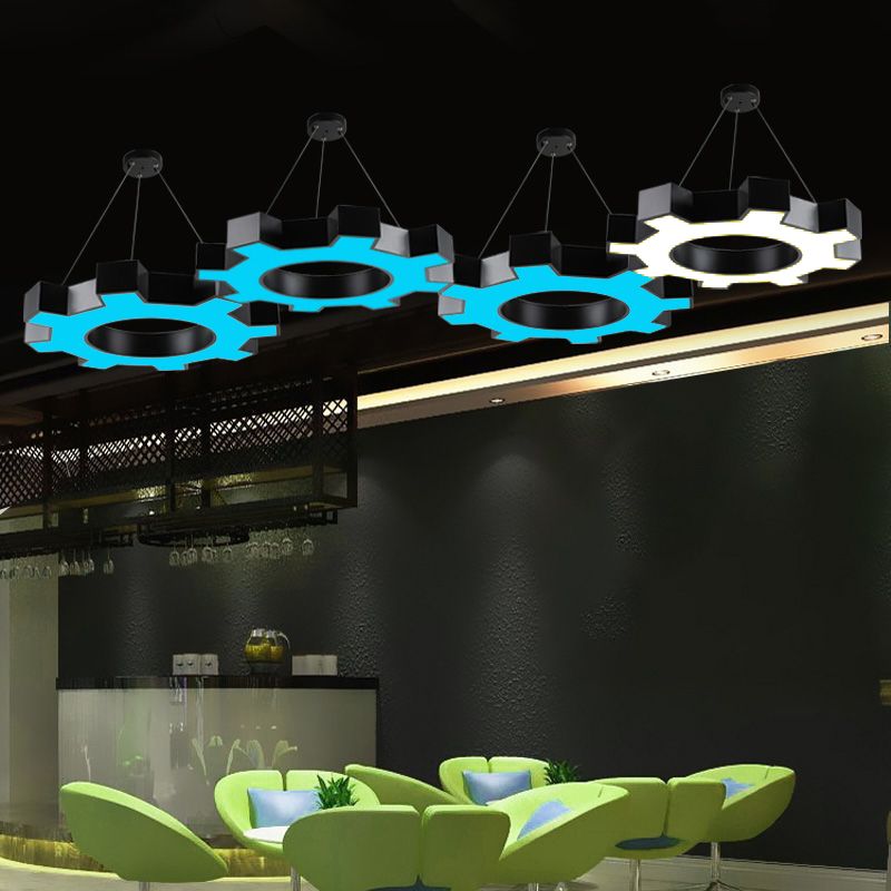 Contemporary Gear Hanging Light Simple Pendant Lighting Fixture for Office