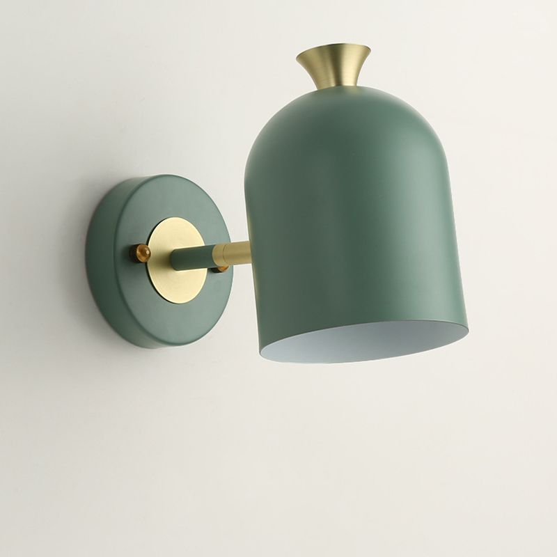 Modern Concise Macaron Wall Lamp Wrought Iron Dome Wall Light for Interior Spaces