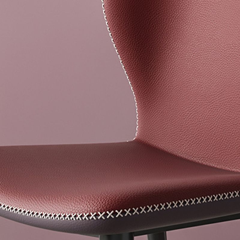 Silla sin brazos de Glam Metal Comedor Wingback Parsons para restaurante