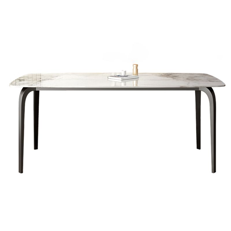 Rectangle Dining Table Industrial Dining Table with Black Frame