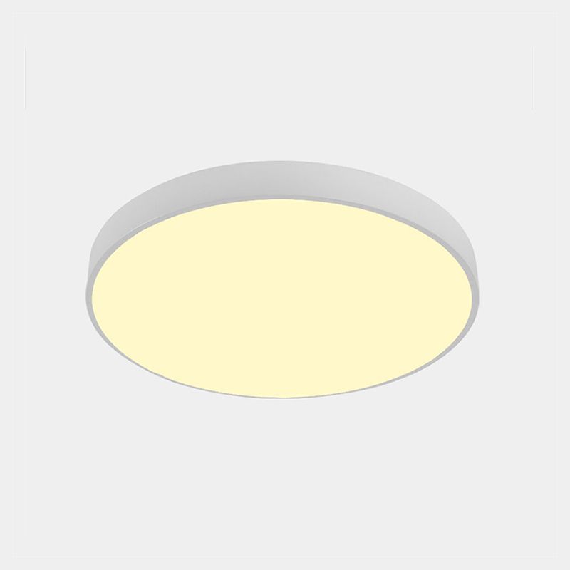 Round Corridor LED Flush Light Fixture Metal Nordic Ceiling Lighting with Acrylic Diffuser