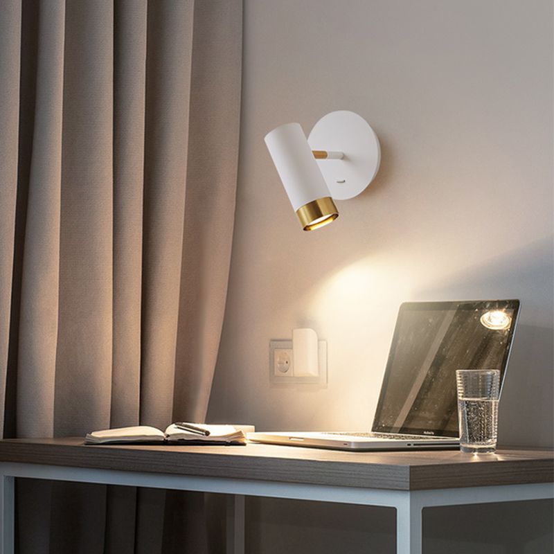 Éclair mural de lecture à demi-cylindre en métal