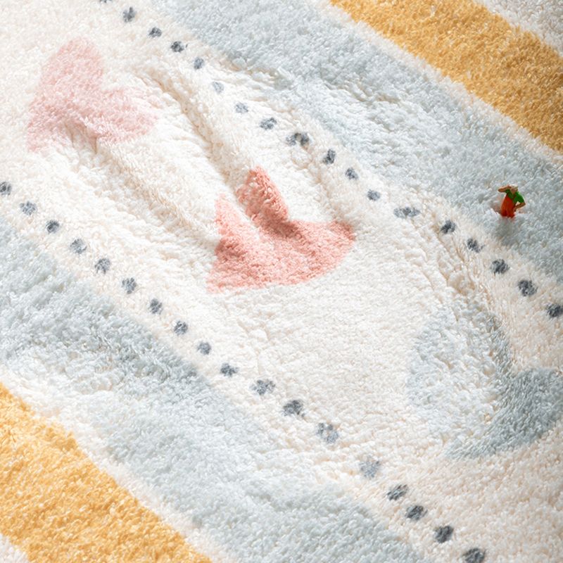 Dark Brown Casual Rug Polyester Circle Rug Stain Resistant Rug for Home Decoration