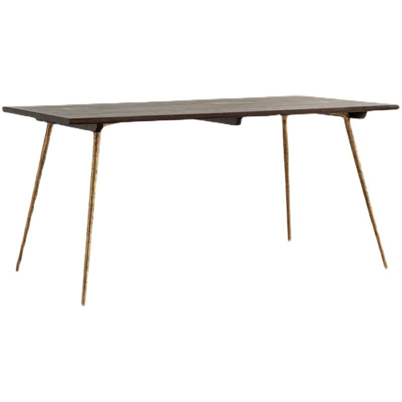 Traditional Luxury Rectangle Dining Site Table Solid Wood Furniture with 4-foot