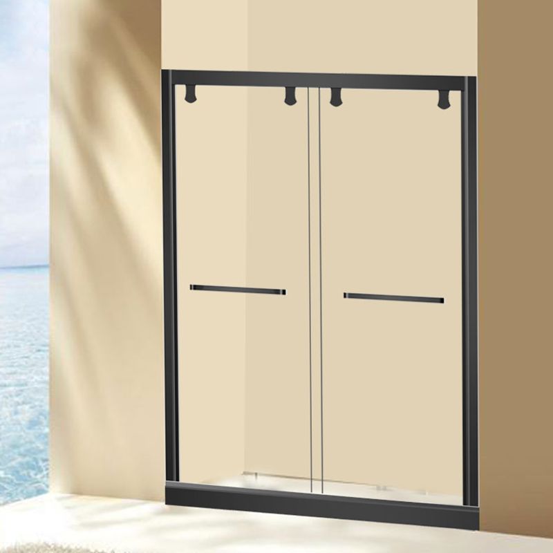Single Sliding Semi-Frameless Shower Doors Tempered Clear Shower Door