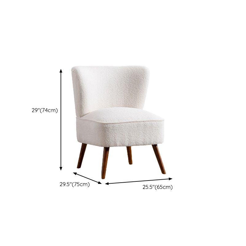 Solid Wood Side Chair Removable Slipcover Lounge Chair for Living Room