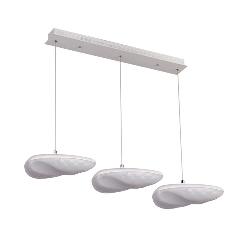 Iluminación geométrica blanca Simplicidad 3/7 cabezas LED Metal Kit de luz colgante con dosel redondo/lineal