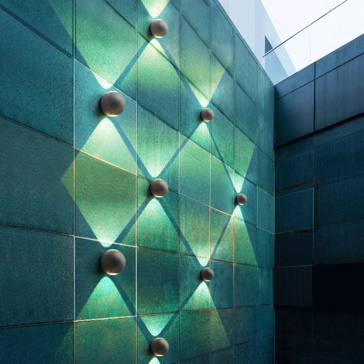 Modern Creative LED Waterproof Wall Lamp Aluminium Sphere Wall Sconce with Clear Glass Shade