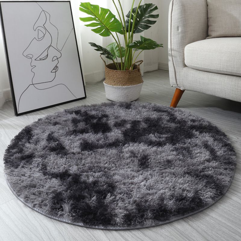 Funky Tie Dye Printed Rug Comfort Shag Area Rug Polyester Anti-Slip Backing Carpet for Home Decor