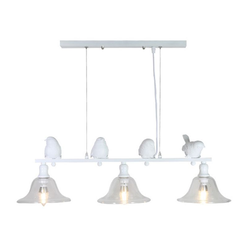 Diseño moderno de iluminación de la isla negra de 3 luces con cable ajustable