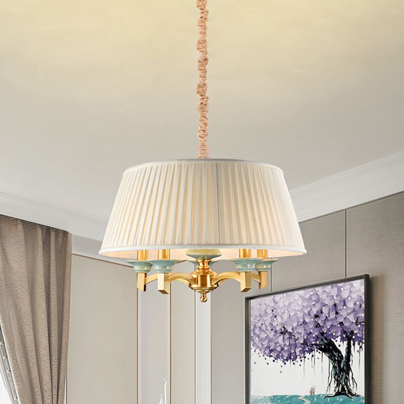 Lampadella tradizionale per drum drum sala lampadario tradizionale tradizionale finitura in ottone in ottone a 5 teste