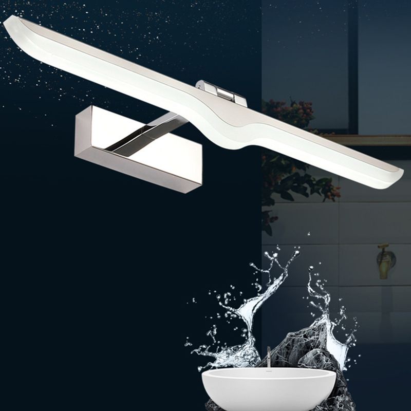 Illuminazione sconde da parete cromata per la lampada con doccia in metallo a led minimalista per bagno con doccia