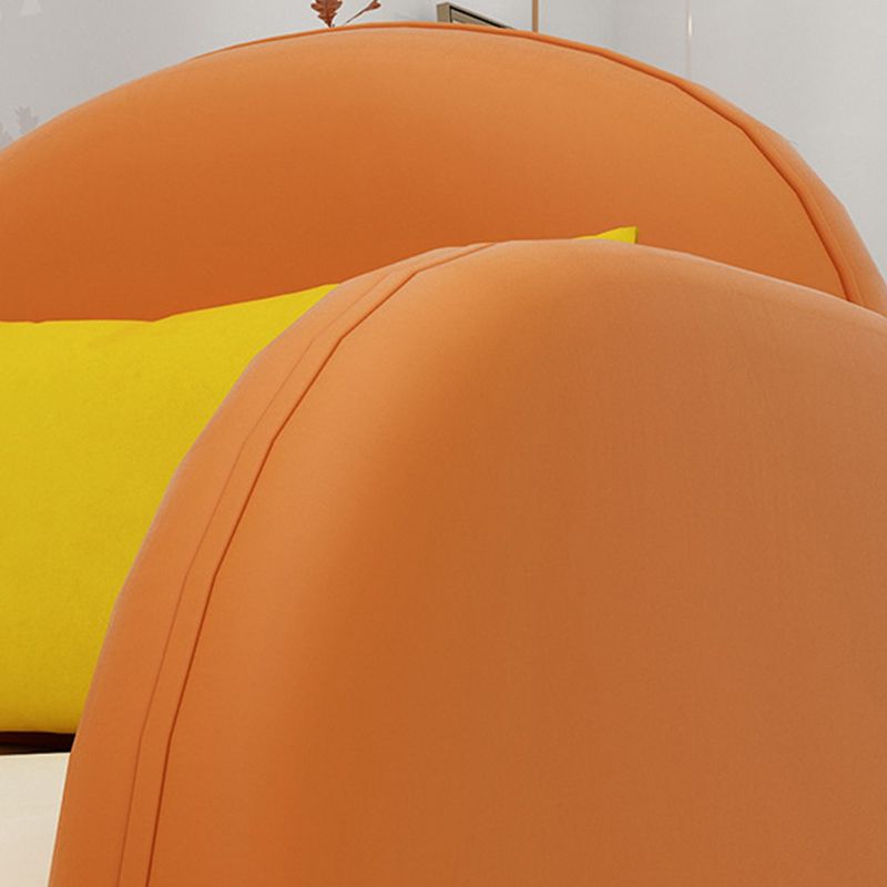 Contemporary Leather Sofa Square Arm Tight Back Sofa for Living Room