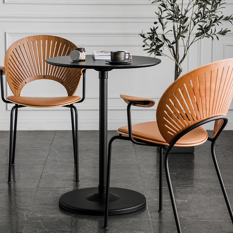Contemporary Pedestal End Table Round Side End Table for Living Room
