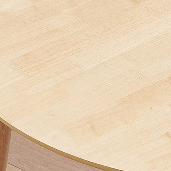 Mesa redonda de madera de goma para restaurantes Modern de comedor en naturaleza/nogal con 4 patas