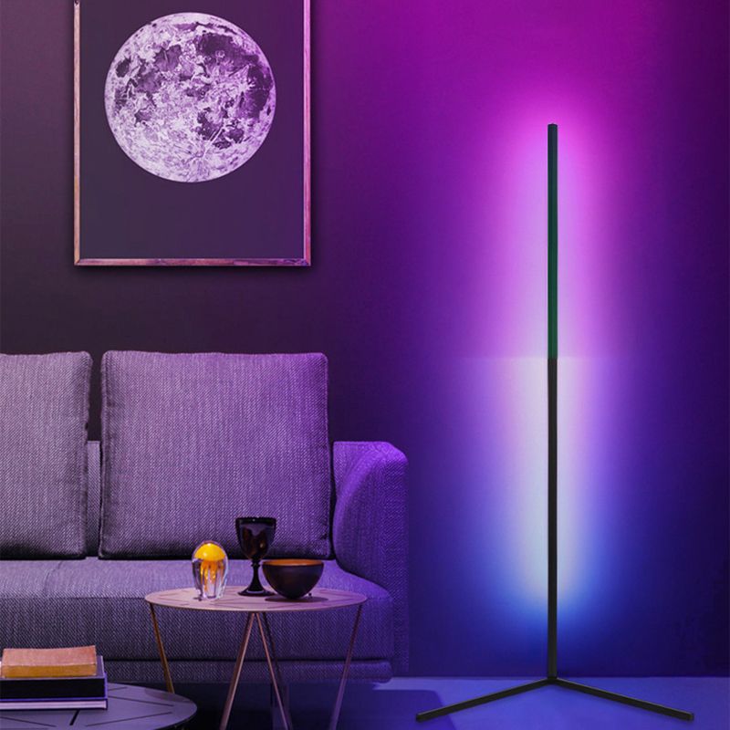 Modern Aluminium Simple Floor Lamp Geometric Line LED Floor Light for Bedroom