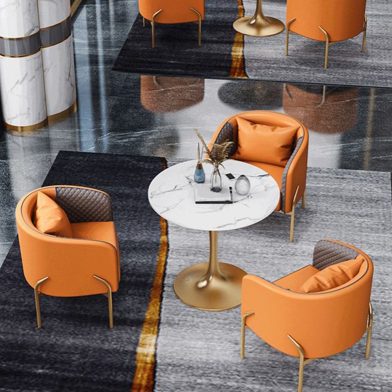 Modern Style Sintered Stone Dining Table Set White 1/2/4/5 Pieces Dining Set for Home Use