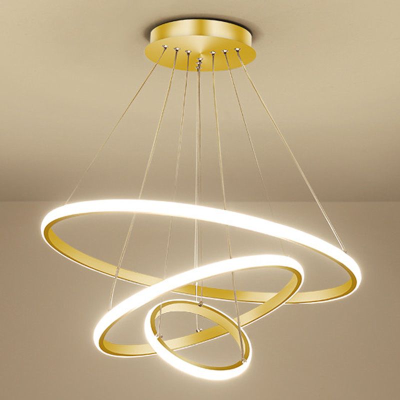 Modern Simplicity Hanging Multi-Tier Chandelier Pendant Light Metal Ceiling Lights Fixture for Restaurant