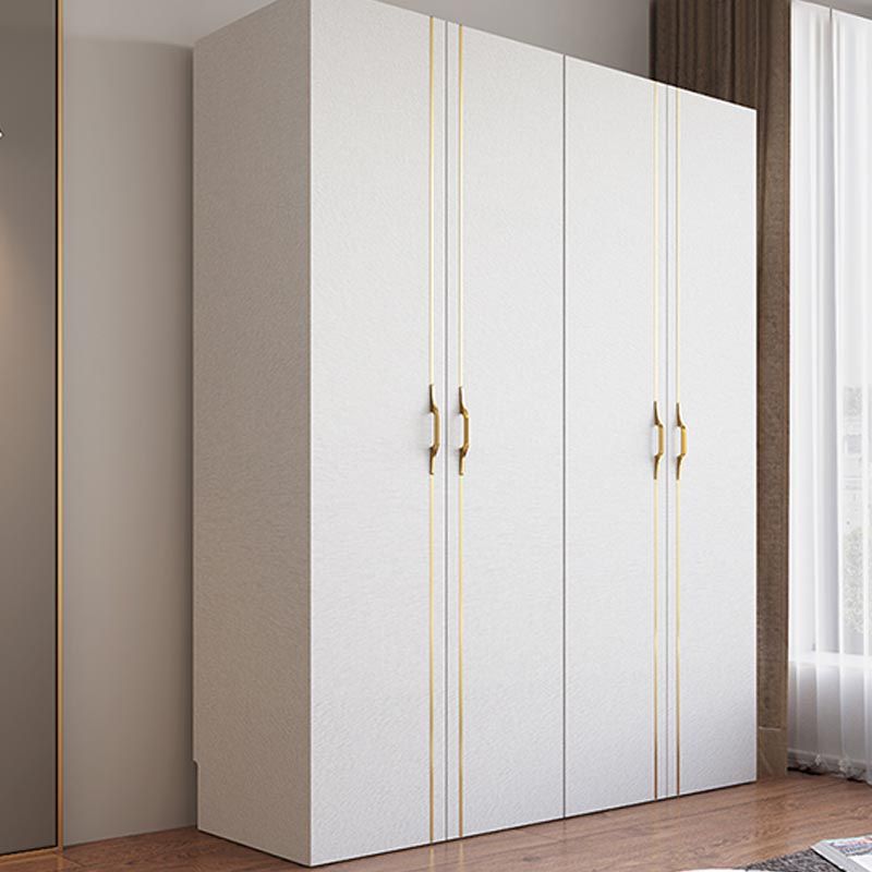 Contemporary Style Wood Wardrobe White Colour Soft Close Drawer Wardrobe Closet