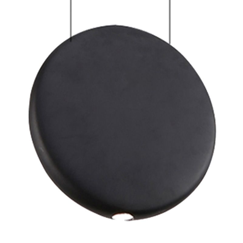 Lámpara de resina LED nórdica de suspensión redonda negra/gris/verde en luz cálida/blanca, 6 "/8.5/12" W