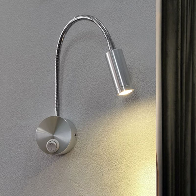 Modern Style Cylinder Wall Lighting Fixtures Metal 1 Light Wall Mounted Reading Lights