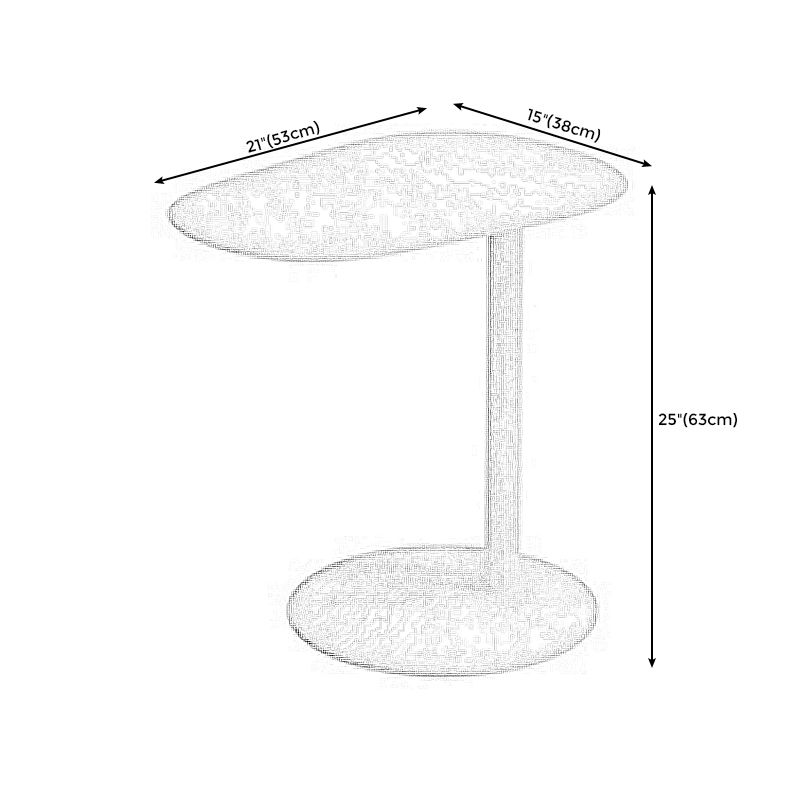 Scandinavian Free-Form Sofa SideTable Metal Pedestal End Table