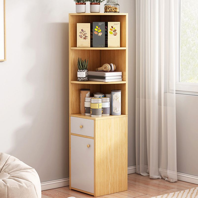 Modern Accent Cabinet with Door and Drawers and Shelves Cabinet