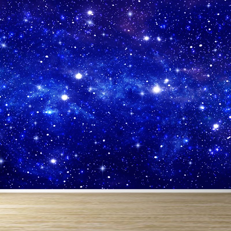 Modern Constellations Mural Decal Blue Decorative Wall Covering for Girls Bedroom