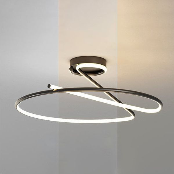 Linear Metal Ceiling Light Nordic LED Flush Mount Light for Living Room