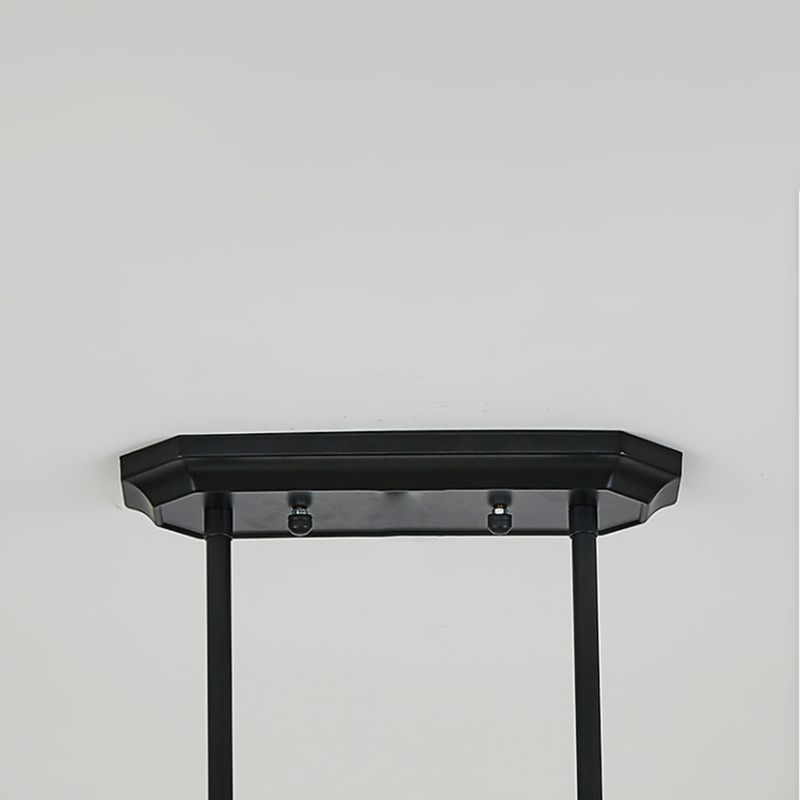 Moderne Insellichter Multi-Head-Restaurant Hängende Anhängerlampen mit Zylinderglasschatten