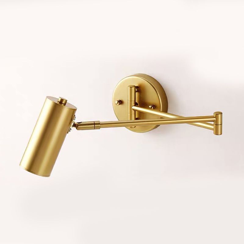1 Light Cylinder Wall Mounted Lamp Contemporary Metal Wall Lighting Ideas