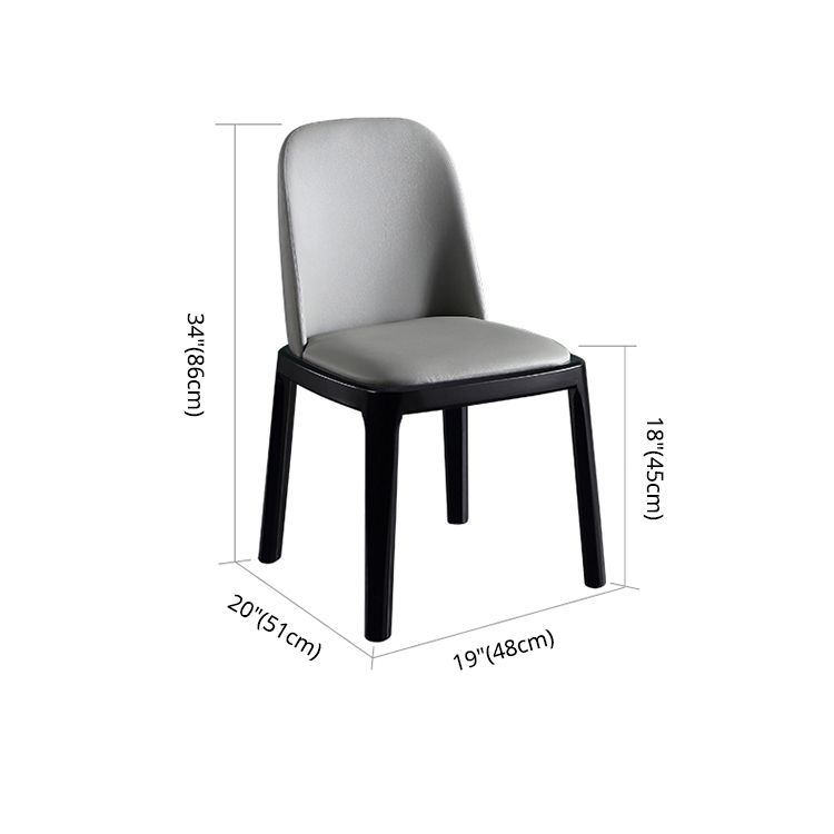 Massivholz moderner Esszimmerstühle Matte Finish Parson