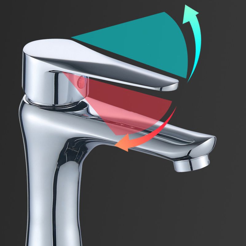 Single Hole Lavatory Faucet Lever Handle 1 Hole Faucet for Bathroom