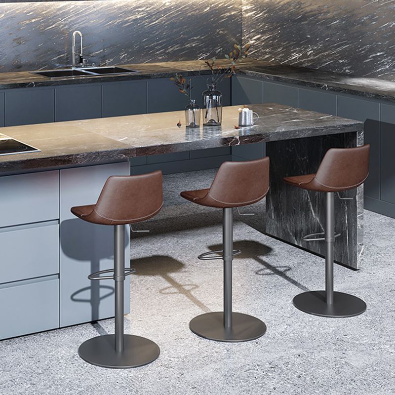 Industrial Leather Bar Stool Adjustable Backrest Bar Stool for Bristol
