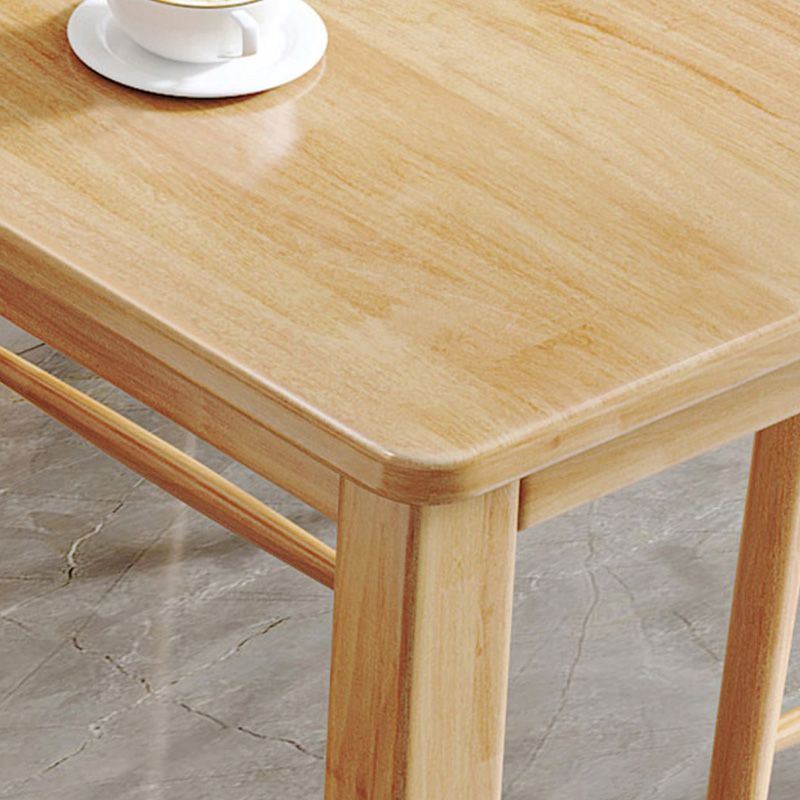 Contemporary Bar Dining Table Rectangle Indoor Wood Counter Table